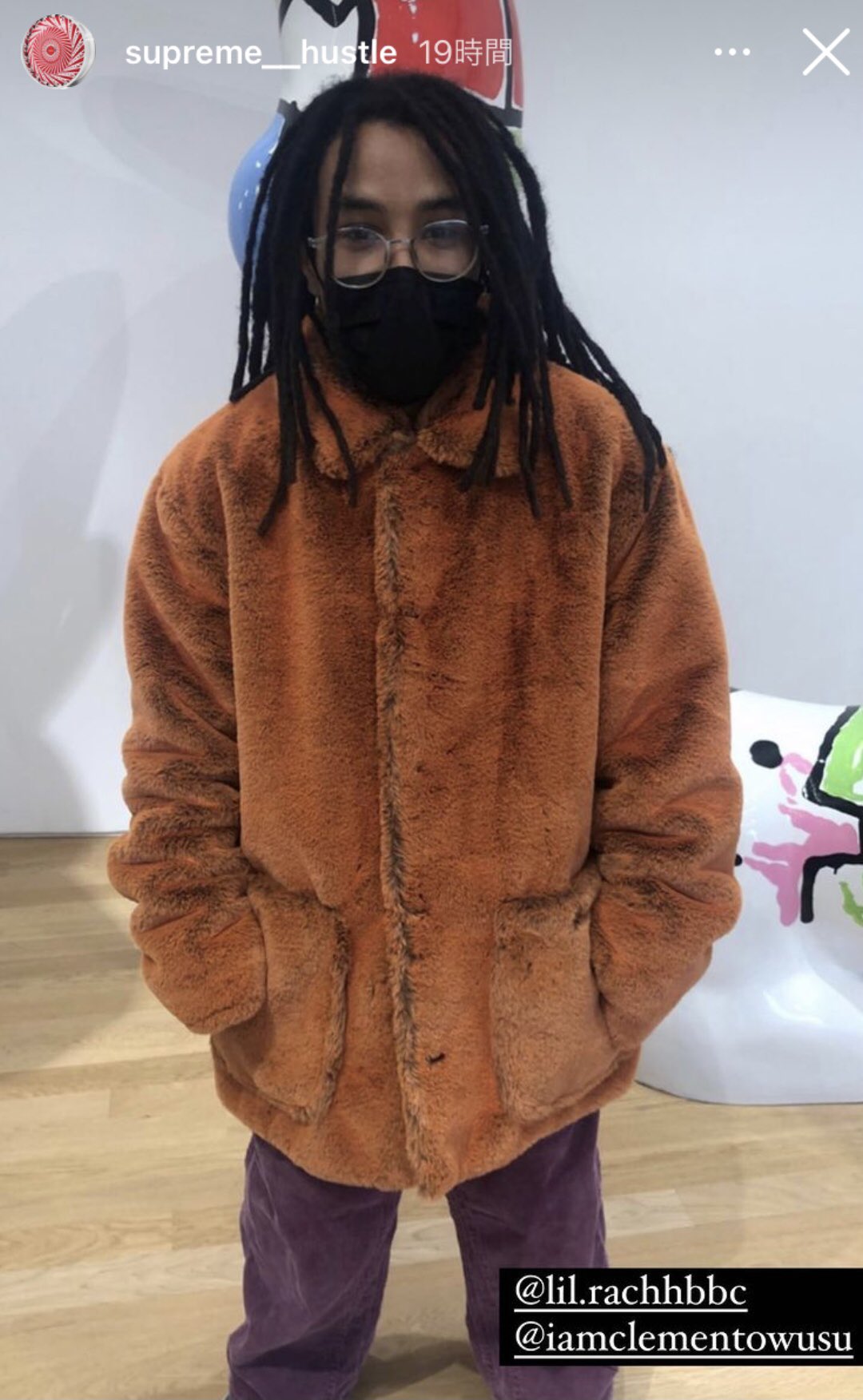 supreme 2-tone faux fur shop coat オレンジ M | vrealitybolivia.com