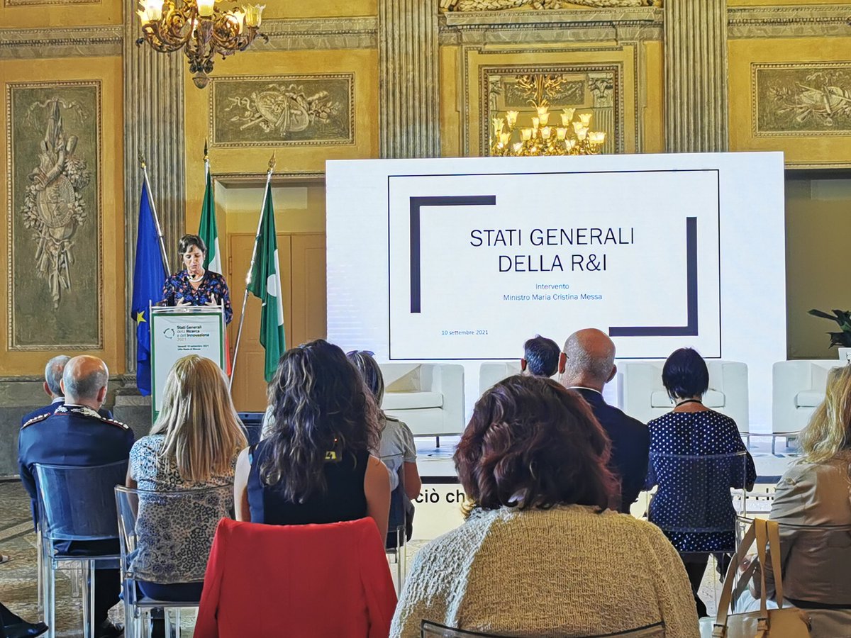Il ministro <a href="/MessaCristina/">Cristina Messa</a> <a href="/mur_gov_/">Ministero dell'Università e della Ricerca</a> interviene agli #StatiGenerali della #Ricerca e della #Innovazione di <a href="/RegLombardia/">Regione Lombardia</a>. #PNNR dalla #Ricerca al #Business. Dagli ecosistemi dell'innovazione ai partenariati pubblico-privato per la #ricerca ed #innovazione. <a href="/fabri_sala/">Fabrizio Sala</a> <a href="/gbocchieri/">Gianni Bocchieri</a>