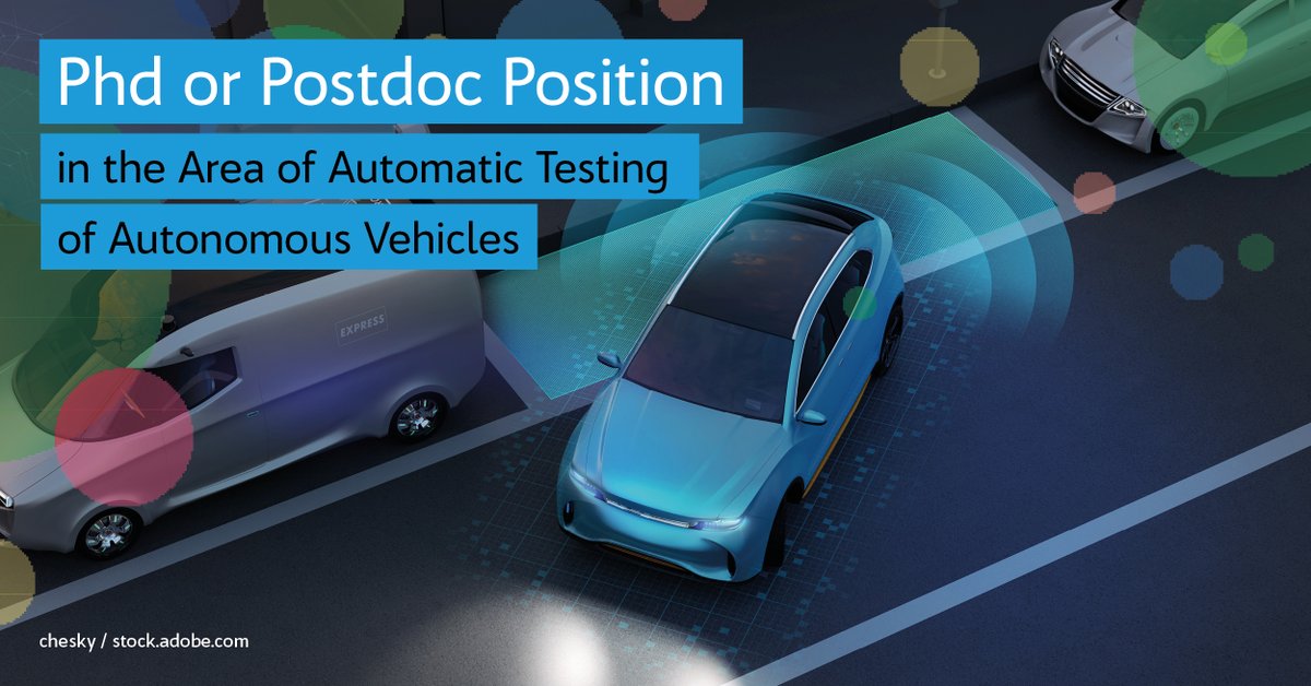 researchbavaria's tweet image. The @TU_Muenchen is inviting applications for a #PhD or #Postdoc Position for #AutomaticTesting of #AutonomousVehicles. Apply before Oct 15th👉portal.mytum.de/jobs/wissensch… #PleaseRT @Dariolakis @MattNiessner @DanielRueckert @GordonCheng9 @MSRM_TUM @KoestlerLukas @kaankorkm