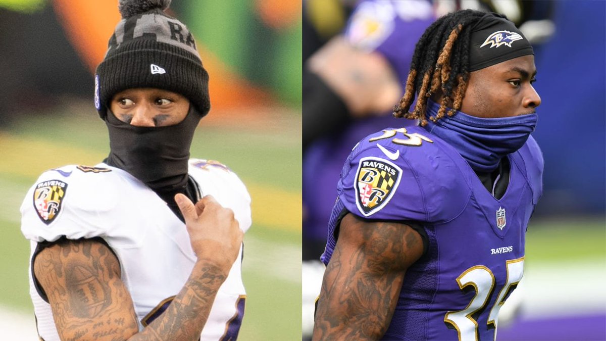 KinectMD's tweet image. Baltimore Ravens' RB #GusEdwards and CB #MarcusPeters suffered ACL tears during Thursday's practice. Over the past 19 days, the Ravens have had five players sustain season-ending injuries, including three running backs. #JusticeHill tore his Achilles on Sept 2nd in practice.