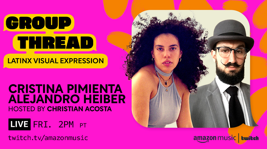 thatscrispi's tweet photo. Today I will be speaking alongside with #AlejandroHeiber for @amazonmusic  #GroupThread Latinx Visual Expression via @Twitch  at 5pm EST!

https://t.co/Stp2q9H1Wl  🤓 https://t.co/VTx6Mhi8VY