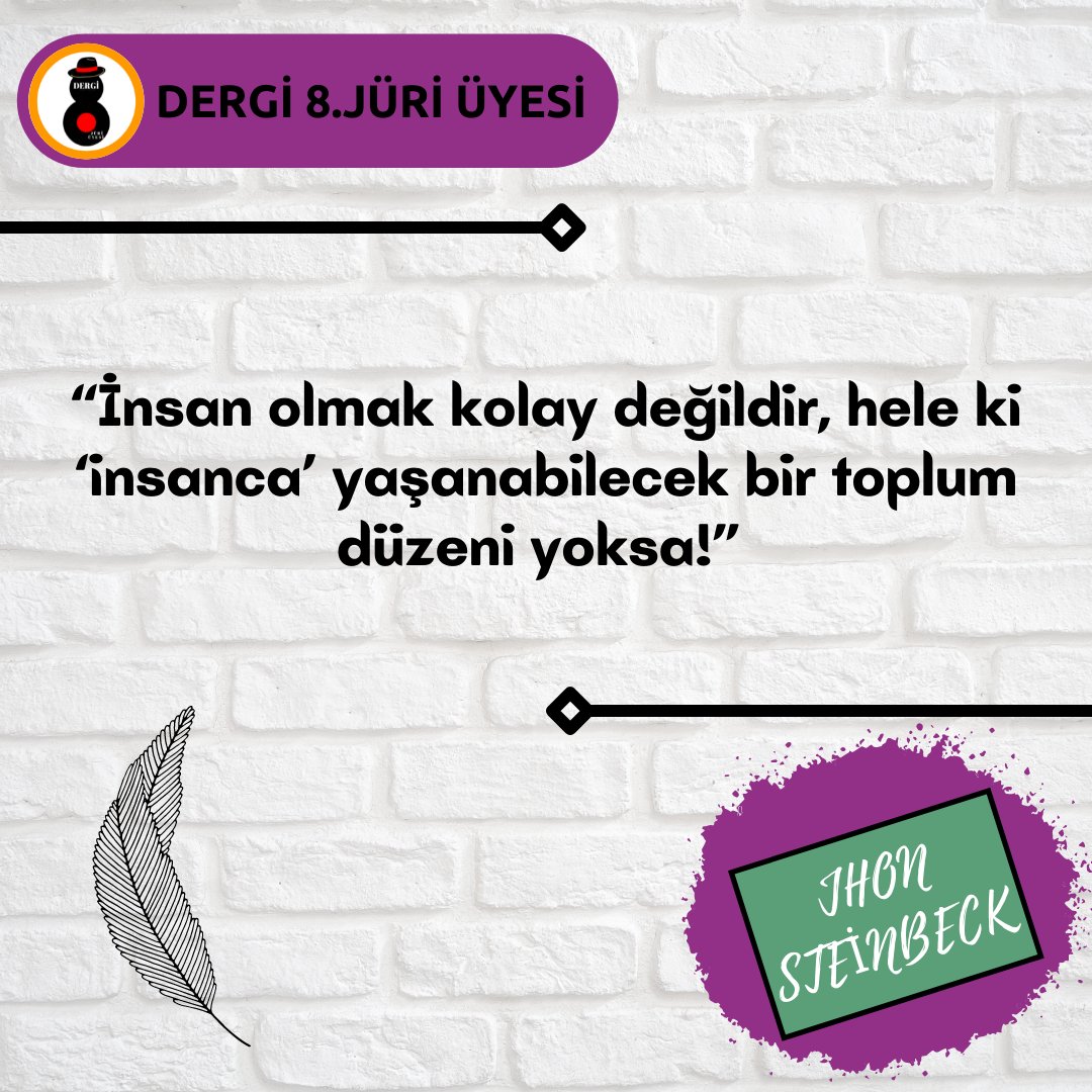 Dergi8juri's tweet photo. “İnsan olmak kolay değildir, hele ki ‘insanca’ yaşanabilecek bir toplum düzeni yoksa!” 

JHON STEİNBECK

#jhonsteibeck #edebiyat #kitap https://t.co/t558oGO7oW