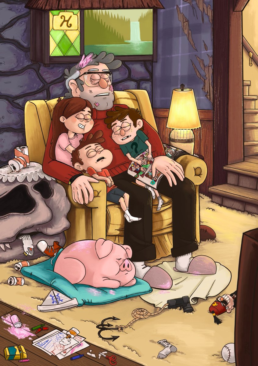 My piece for the #gravityfalls AU Zine: So Many Falls Zine proceeds went to The Nat'l Indigenous Women's Resource Center! #oneandahalfstans 
extra copies and merchhere: somanyfallszine.bigcartel.com