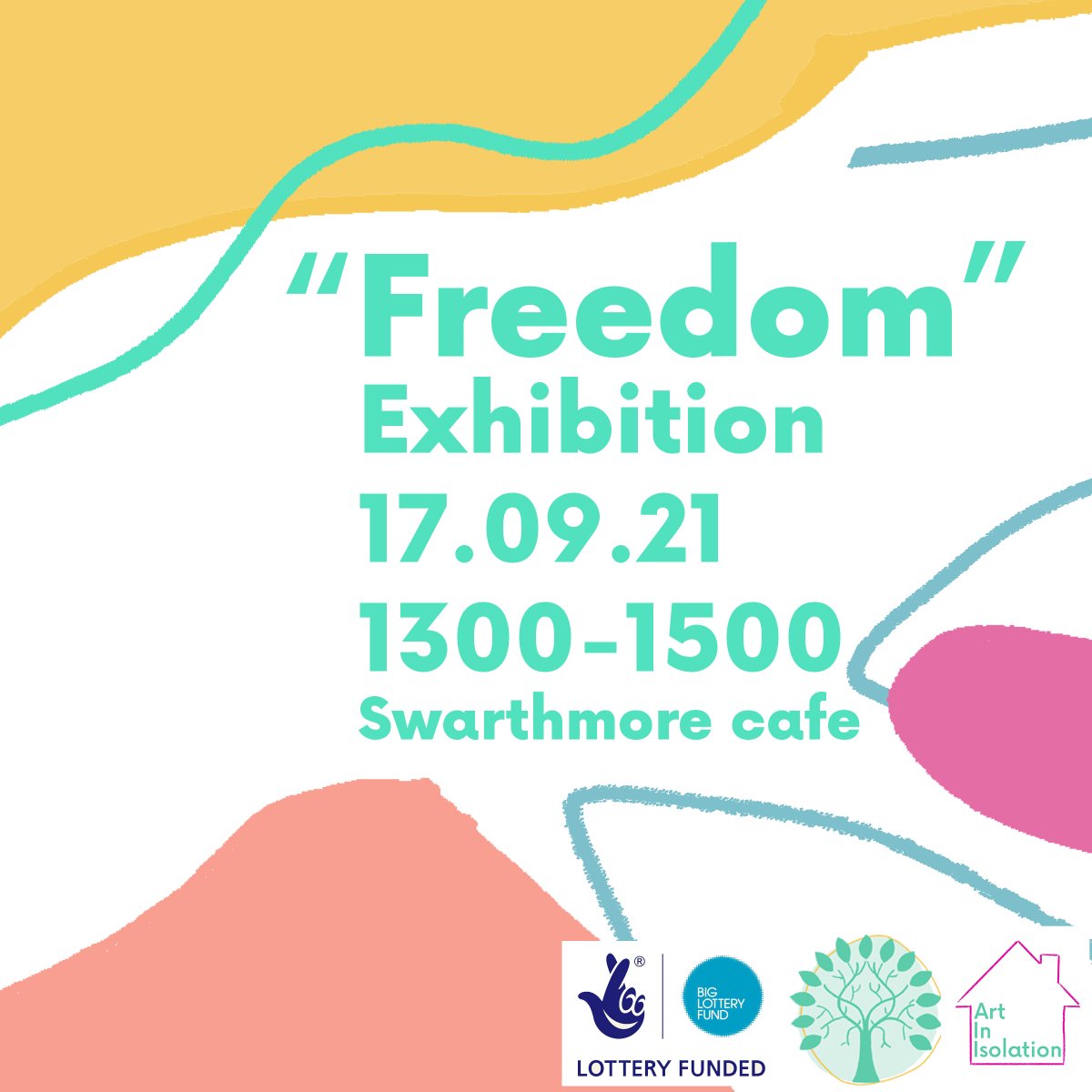 🎨Come and join us for the opening of our 'Freedom' exhibition, work produced by Swarthmore students during the pandemic at home. 🎨 Friday 17th September at 1300 -1500. See you there! 
#leedsexhibtion #digitalartwork #artwork #communityprojects #artathome #lotteryfunded