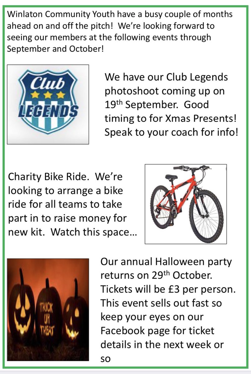 Here is a few things coming up over the next few months