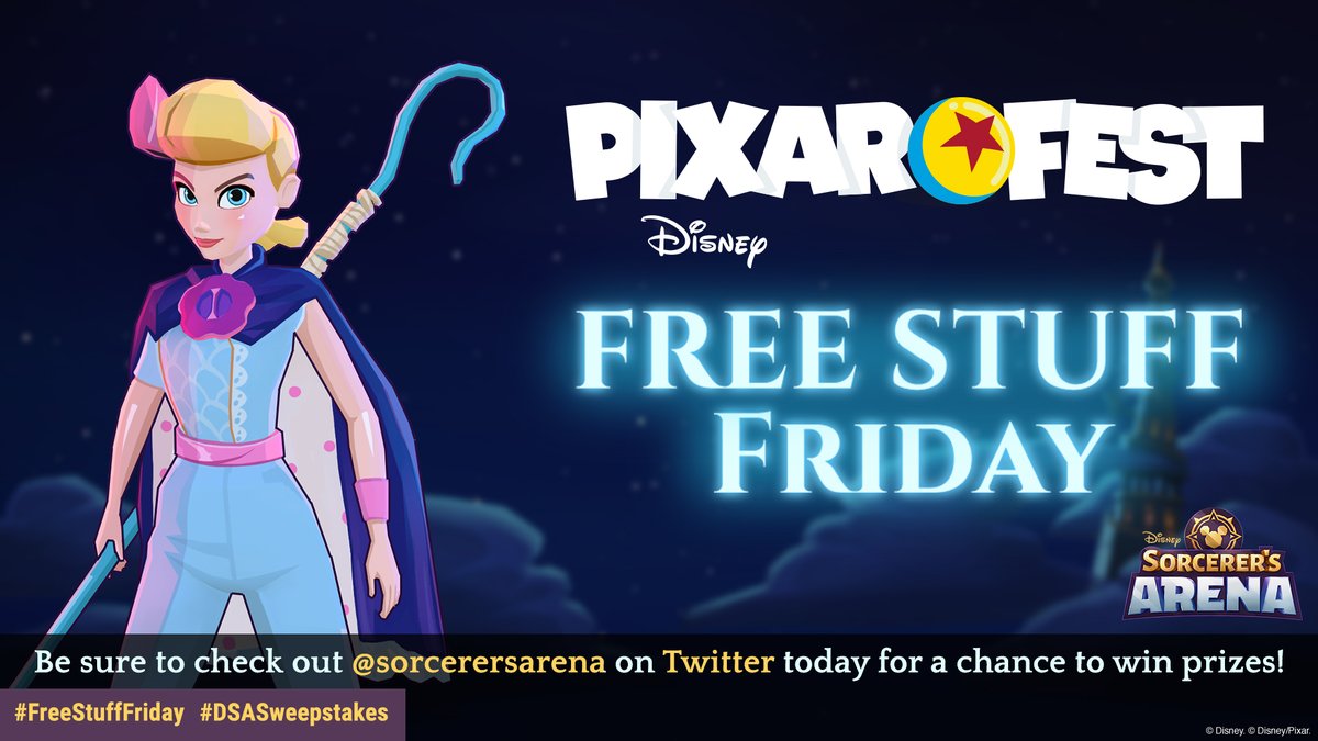 SorcerersArena's tweet image. 15 lucky summoners who RT this tweet with their DSA PlayerID and the hashtags #DSASweepstakes, #PixarFest and #FreeStuffFriday between now and 5pm PT will win 15 Bo Peep Tokens!

No Purchase Necessary. Restrictions apply, see Official Rules: bit.ly/2QQXDR8