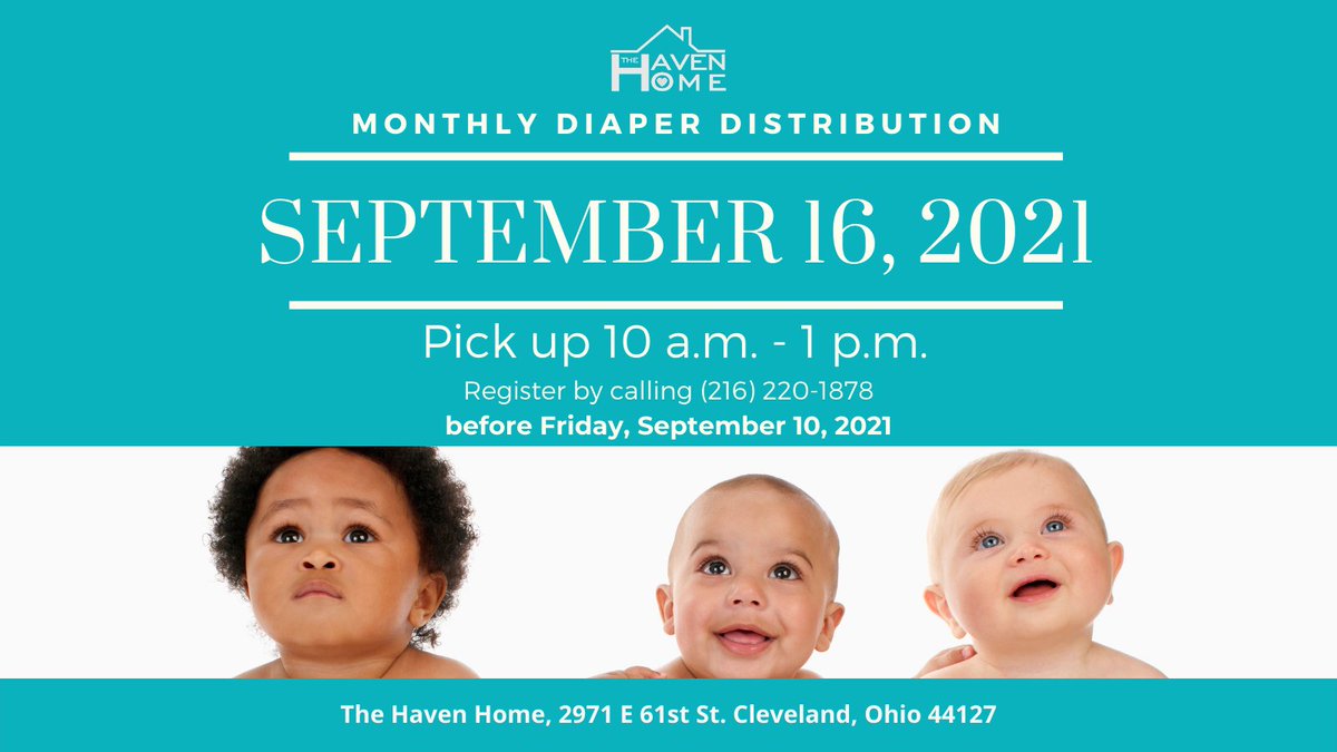 Last Day to Register for the September 16 Diaper Distribution! 

#TheHavenHome
#diaperdistribution
#communityoutreach
#diaperneed