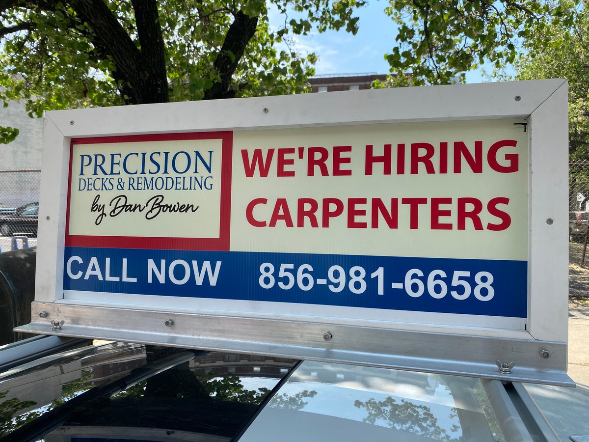 PrecisionDecks's tweet photo. Career opportuities for dedicated individuals- Join the team taking over the city 💪🏼

For Interest in joining our team, Call Dan at 856-981-6658! 👷🏼

#BuildItWithPrecision #PrecisionDecks #Decks  #DeckReplacement   #DeckBuilder #BuildersOfInstagram #CarpentersOfInstagram https://t.co/tKFxpCHSGB