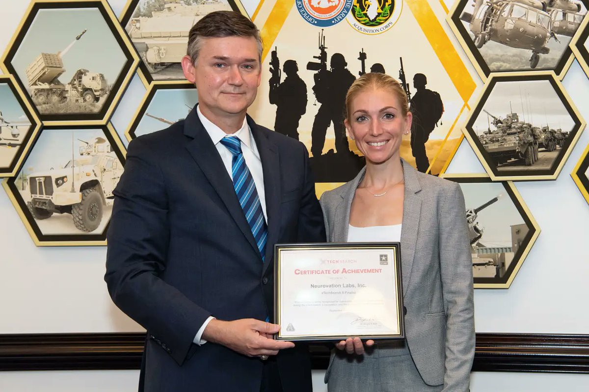 NeurovationLabs's tweet photo. Last week, as part of the Army #xTechSearch Finals, the 10 Accelerator companies visited the Pentagon & met with Mr. Douglas R. Bush, the Acting Asst. Secretary of @ArmyASAALT to discuss their ideas. This was an honor; we thank @xTechSearch & @FedTechStartups for the opportunity! https://t.co/naGgsN4OiO