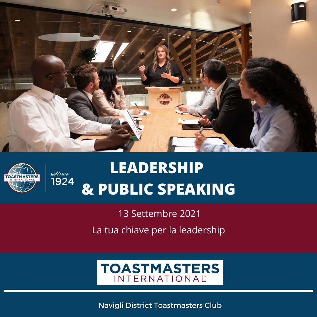 Scopri come 350.000 persone nel mondo applicano il metodo di Toastmasters International per migliorare le skills in fatto di Public Speaking e Leadership.

Una serata per scoprire come affrontare le situazioni più varie

13 settembre 19.15.

registrati: bit.ly/38M158x