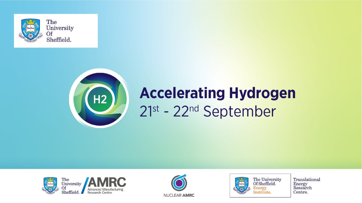 #AcceleratingHydrogen programme includes:
@Protium18 @sheffielduni @TheAMRC @ITMPowerPlc @OctopusEnergy @Johnson_Matthey @edfenergy @Airbus @aeristech @NuclearAMRC #Hypoint #CranfieldAerospace @doosan_babcock @UKAeroInstitute @Universal_H2

Register via 👇
sheffield.ac.uk/energy/connect…