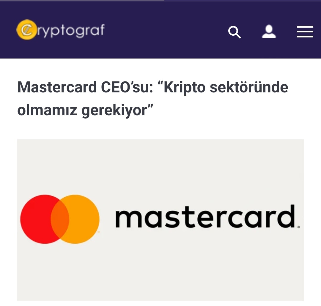 Mastercard CEO’su: “Kripto sektöründe olmamız gerekiyor”
cryptograf.org/mastercard-ceo…

Geleneksel kart ağları, hizmetlerinin dijital varlık alanındaki yeni gelişmelerin merkezinde olmasını sağlamaya çalışıyor.

#MASTERCARD #finans #digitalcards  #cbdcommunity