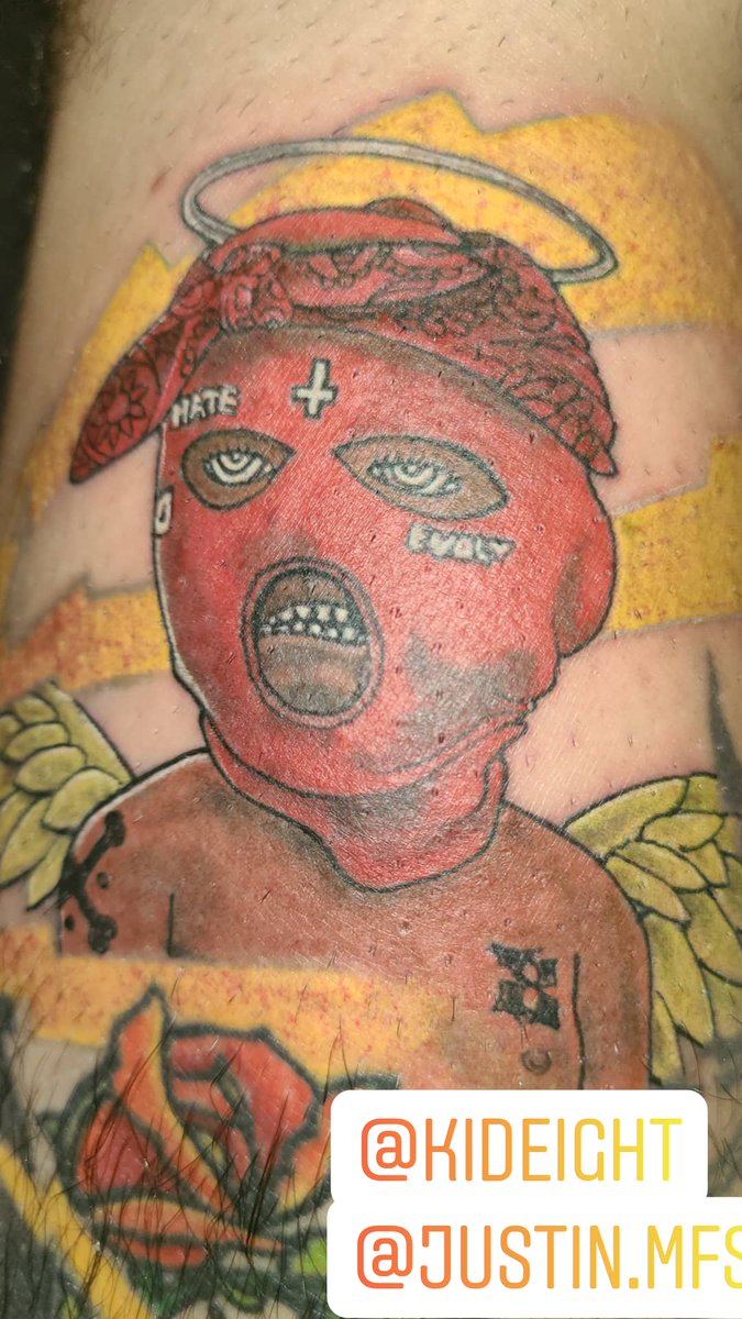 The first <a href="/_KidEight/">KidEight 💎 😇 😈</a> <a href="/GEVOLsNFT/">G'EVOLs</a> tattoo!

Nft or not <a href="/_KidEight/">KidEight 💎 😇 😈</a> art has allways stood out to me since back in the mix tape days working on <a href="/GucciMane9/">Gucci Mane@inbox</a> <a href="/1future/">FUTURE/FREEBANDZ</a> <a href="/RickRoss/">Yung Rénzél 👑</a> <a href="/DJDRAMA/">DJ DRAMA</a> and so many more 

Super hyped on how strong the community is. This will definitely  go to the moon