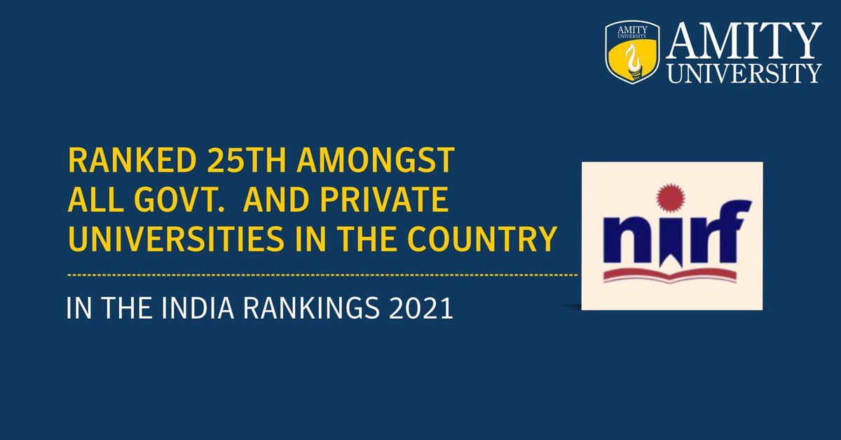Ranked 25th in the Country out of over 1000 Government and Private Universities in India !