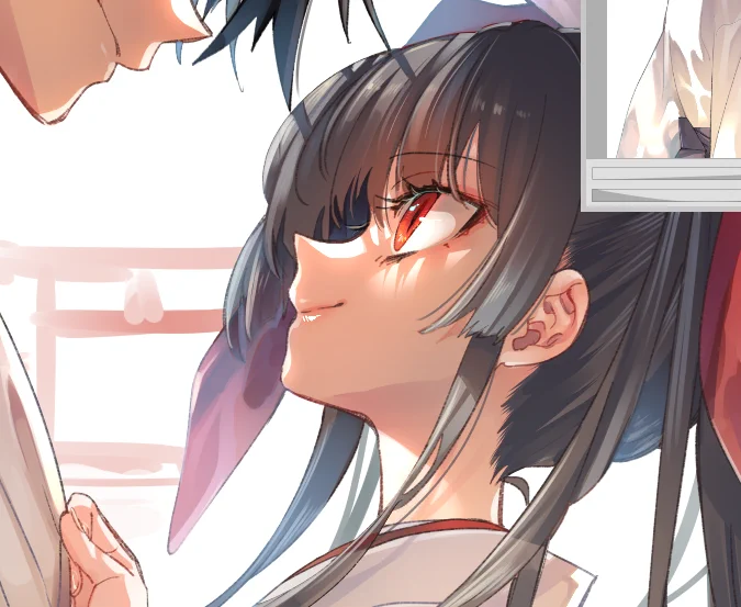 今日はここまで～
明日背景描いて終わり!

神さまの怨結び12巻のカバーイラストになる予定です✨ 