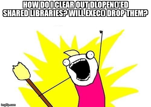 overflow_meme's tweet image. How do I clear out dlopen()&apos;ed shared libraries? Will exec() drop them? stackoverflow.com/questions/6912… #sharedlibraries #exec #linux #gcc #posix