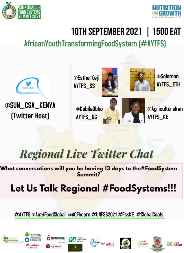 The Food System Summit is in 13 days and the young people have been signing the #Act4Food #Act4Change Pledge
2a. Will you be attending?
2b. Have you signed the Act4Food Act4Change Pledge? If No. Please follow this link to sign the pledge #AfricanyouthTransformingFoodSystem