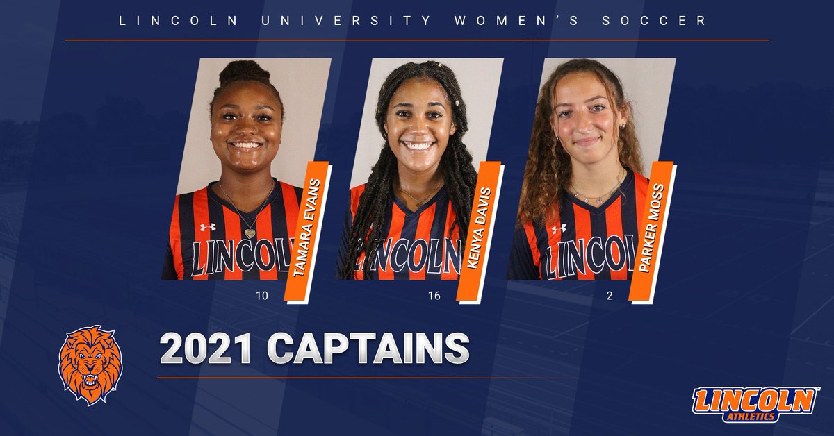 LUL1onsWSOC's tweet photo. Introducing our Team Captains for the 2021 Season…

#️⃣1️⃣0️⃣ Tamara Evans 

#️⃣1️⃣6️⃣ Kenya Davis

#️⃣2️⃣ Parker Moss

⚽️ 🦁

#hbcu #hbcusoccer #lul1onswsoc #lupride #protectthepride #ncaasoccer #ncaad2 #teamcaptains https://t.co/uYE5hU0Ok2