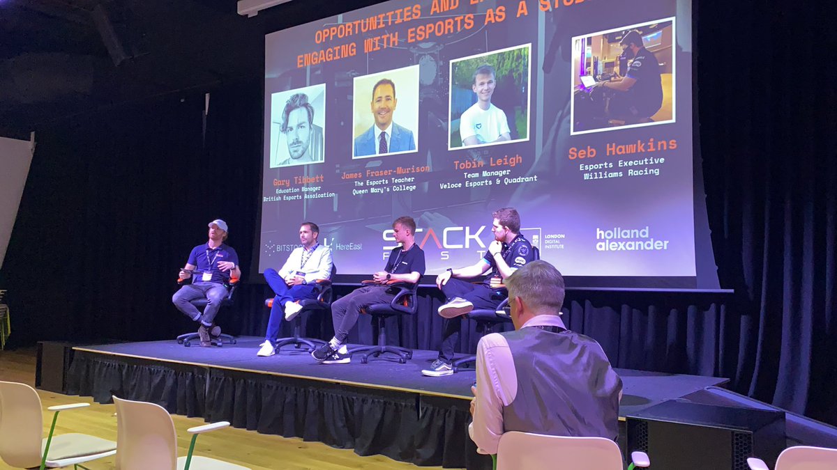 British_Esports's tweet image. We are live at @stack_fest! 

🔵 @GaryTibbett 
🔵 @FraserEsports 
🔵 @TobinLeigh55 
🔵 @seb7806 

Covering discussion about engaging with esports as a student! 

#StackFest