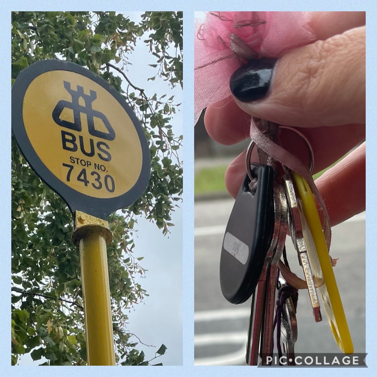 ⁦@dublinbusnews⁩ keys found at this bus stop on Griffith Ave #lostandfound #keys #dublin11