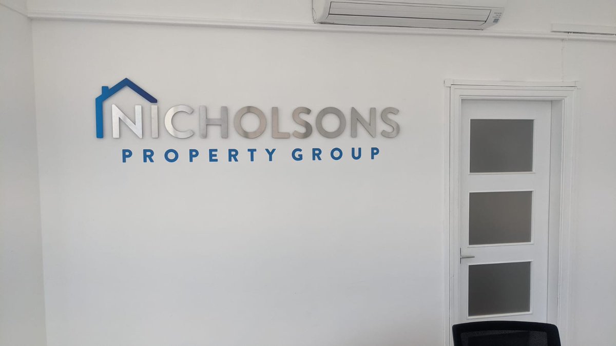 blueraptorsigns's tweet photo. A complete rebrand for Nicholsons Yorkshire Coast Estate Agents - Sales, Lettings &amp; Management including fabricated trays with Halo Illuminated Letters. https://t.co/dFkJaSsmig