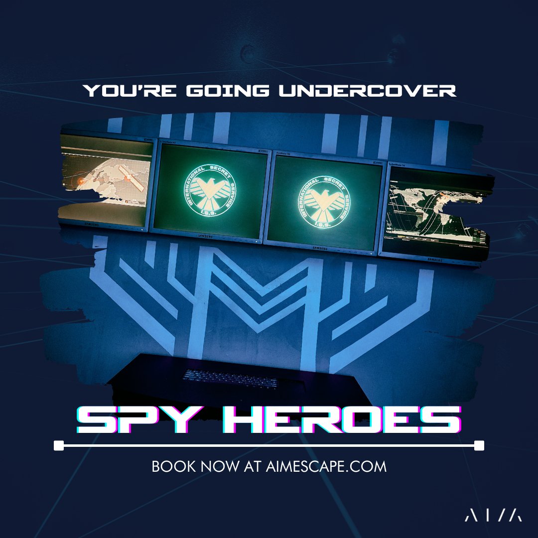🕵 It's time to go undercover! Experience our family friendly escape room and put your spy skills to the test.

Do you have what it takes? 🤔 Book now at aimescape.com!