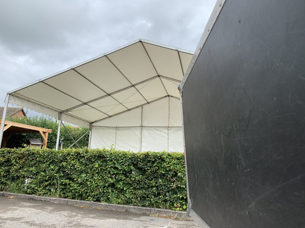 Marquee up on a 3m high leg today! #livemusic #band #pubgarden meadowmarquees.co.uk