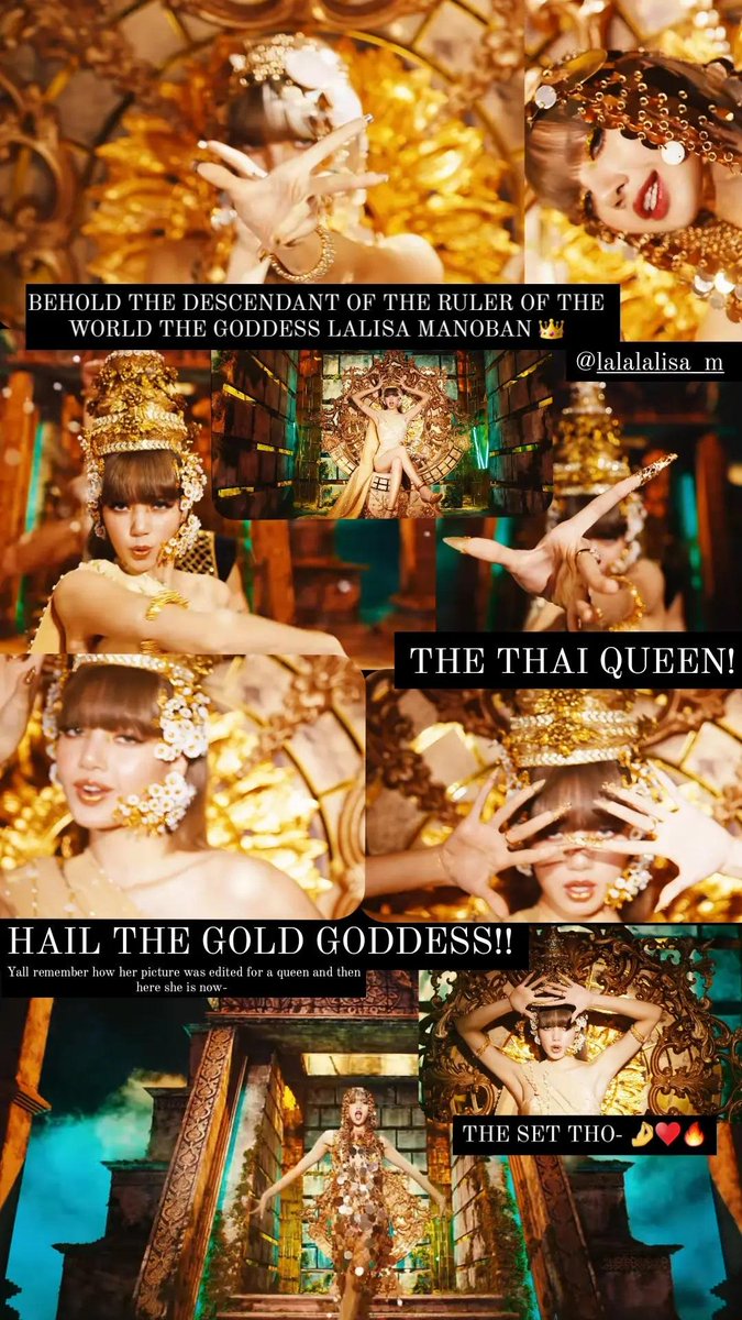 Manu_17_03's tweet photo. AS I HAVE ALWAYS SAID- QUEEN!!! 
SHES THE QUEEN YALL!!! A LIVING GODDESS!!! 
N TBH LIKE IT WAS THE MOST GLORIOUS  GLOWING EXPENSIVE RICH PART OF THE MV!!! the rich Chica!!💛🧡❤ #LALISA #LALISALOVEME #LISASOLO lisa - 'lalisa' m https://t.co/003ZTG7dm1