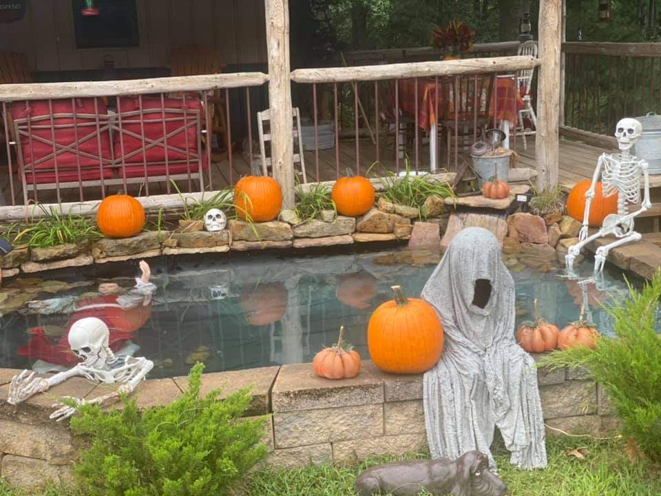 arcanaobscura's tweet photo. Halloween pond by Misty Cripe Basham https://t.co/Yc7uR4Dr3z