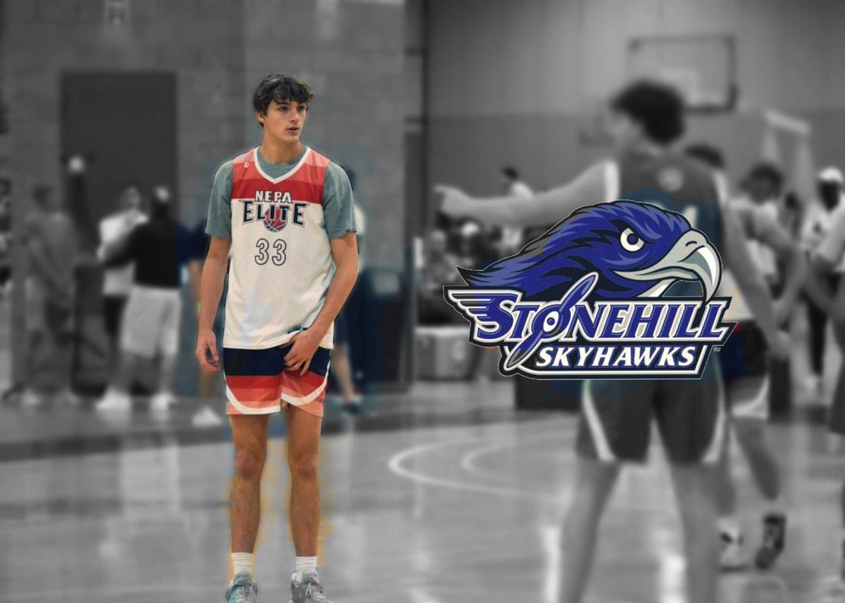 EthanMeuser's tweet photo. Extremely excited to announce my commitment to @StonehillBball. Thank you to everyone who has supported me along my journey especially my family and my coaches. Let’s go Skyhawks!!! 🟣🟣🟣#Committed @CoachChrisKraus @coach_milller https://t.co/KPmTS17MqU