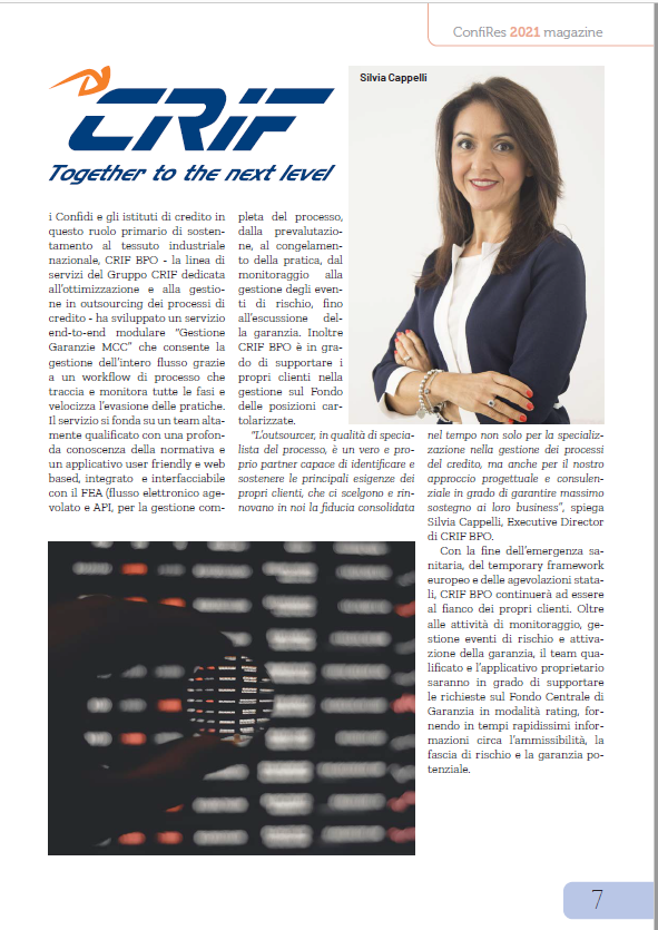 📍Manca poco a <a href="/Confires/">Confires</a> 
Vi aspettiamo al nostro desk per una #demo del servizio #GaranzieMCC, una soluzione per #Confidi e #Banche che si avvalgono del #FondoMCC 
📰 Nell'attesa leggi l'articolo di <a href="/CappelliS/">Silvia Cappelli</a> e Vito Antonio Furio sulla #NextGenerationCreditArea di #CRIF