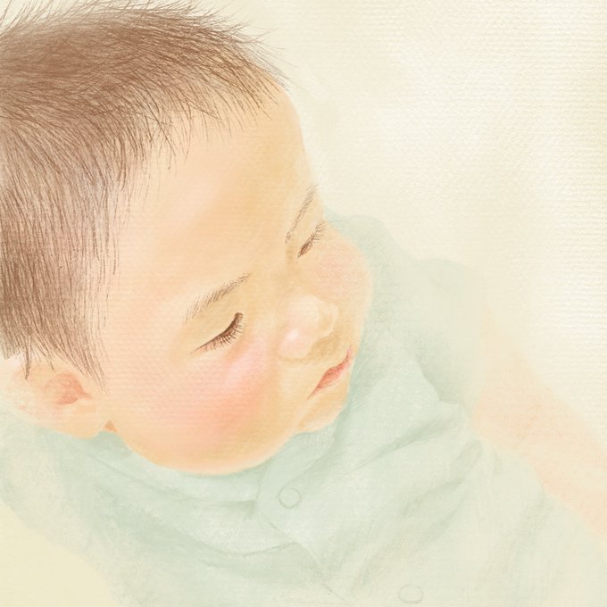 赤ちゃんのまつ毛のtwitterイラスト検索結果