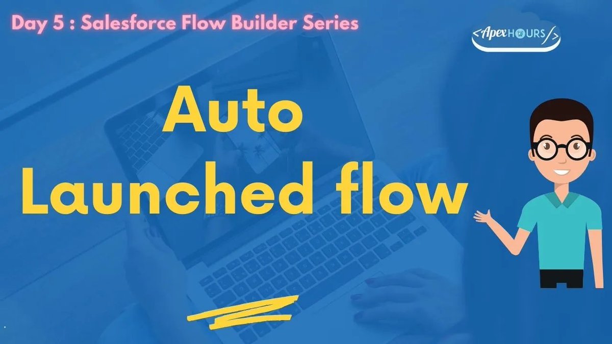 amit_sfdc's tweet photo. Salesforce Flow Builder Series #ApexHoursFlow 

DAY 5 : Auto launched flow in @salesforce 

Recording :  https://t.co/wdza6Xp9k1 

Learn more here : https://t.co/HtBaGmCLCP https://t.co/BWa7bnEEro