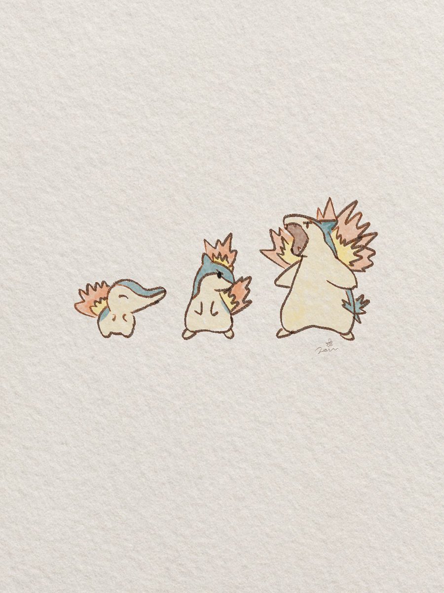 zinc__pokemon's tweet photo. ヒノアラシ×マグマラシ×バクフーン https://t.co/2BNRlbtHpD