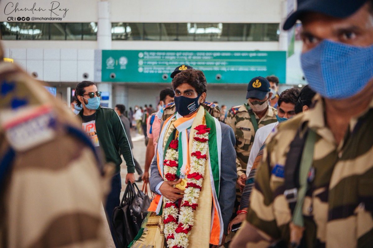 Golden Boy @PramodBhagat83 Arrived To Bhubaneswar, Odisha.

#PramodBhagat #Cheer4India #Praise4Para #Tokyo2020