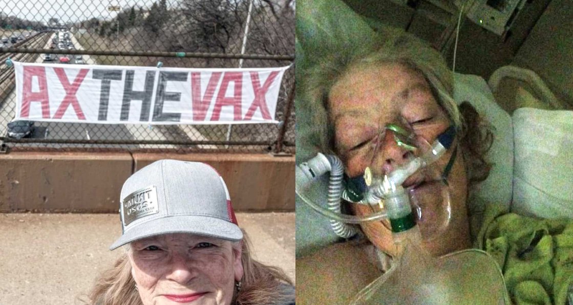JuliaDavisNews's tweet photo. How it started vs. how it's going for Veronica Wolski, who is known for boosting anti-vaccine, anti-mask and QAnon conspiracies.

#GetVaccinated #GetVaccinatedNow https://t.co/UqaCgu3lPb
