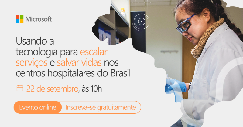 MicrosoftBr's tweet photo. Neste evento online e gratuito, a Microsoft te convida para entender como inteligência artificial e saúde, juntas, podem salvar vidas. Venha conhecer o projeto da #PSBF que monitora a atividade cerebral de bebês com alto risco de lesão neurológica 👇