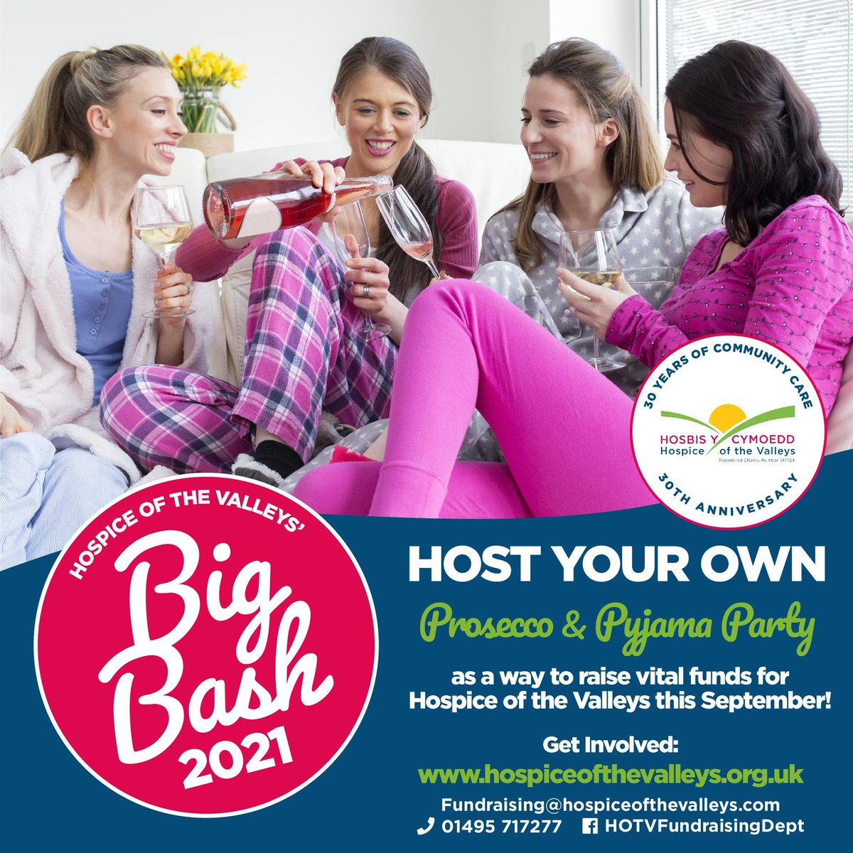 Autumn may have arrived but no need to be sad as we bid farewell to Summer. <a href="/HOTVFundraising/">Hospice of the Valleys</a> has just the thing to chase away the clouds, nothing is going to rain on our parade this September because the Big Bash is back.
For more information visit hospiceofthevalleys.org.uk/8028-2/