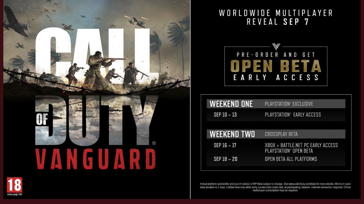 I have very kindly been given 4 PSN Vanguard beta codes to giveaway by LG Ultragear UK.
Like/RT this tweet (please)
&amp;
Follow <a href="/Fifakill_/">Fifakill</a> 
Winners picked at 6pm