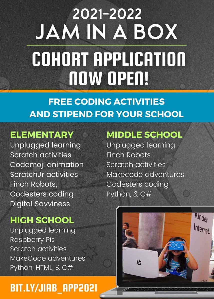 GiannaColson's tweet image. Apply today at bit.ly/jiab_app2021 (case sensitive)  #WeTeach_CS