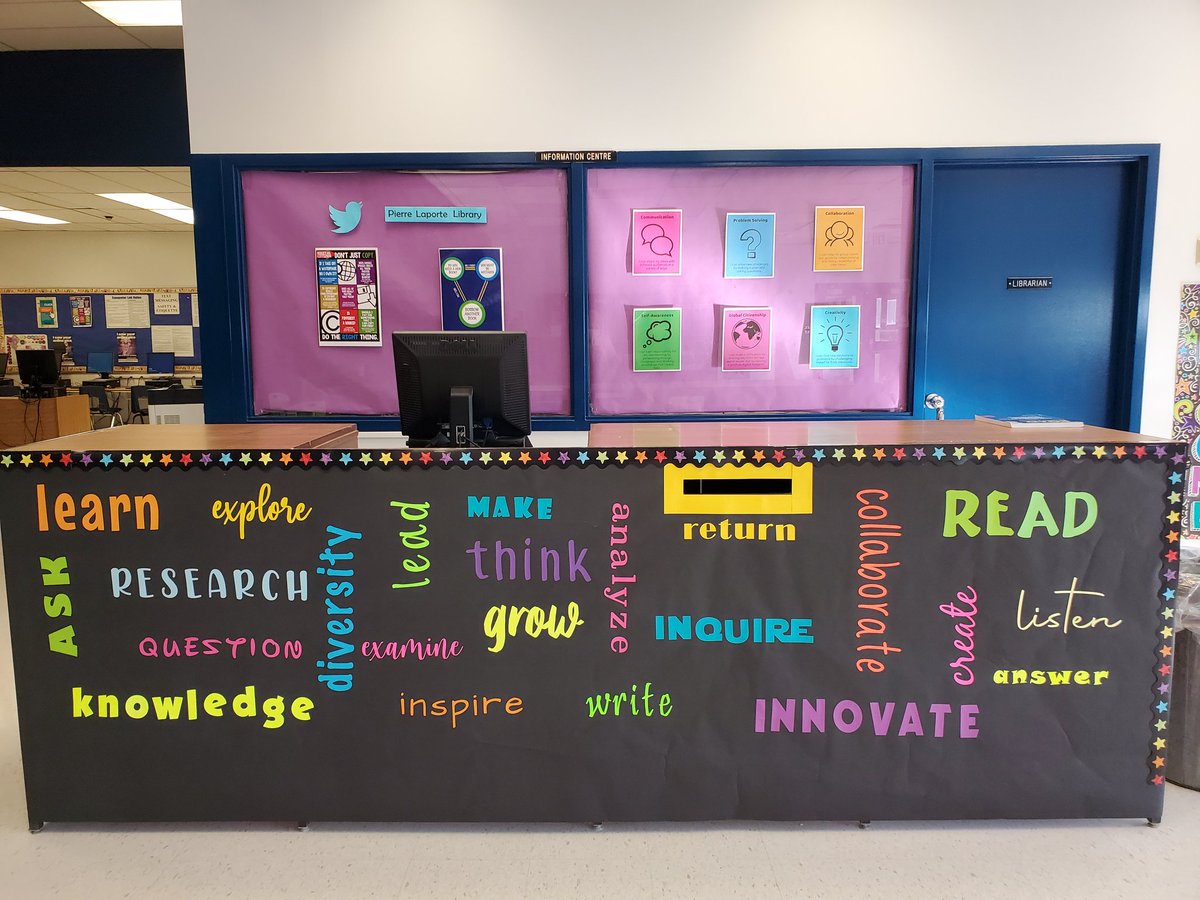 Welcome back to the Library <a href="/TDSBLaporte/">Pierre Laporte M.S.</a>! The books and I missed you very much! 😊 <a href="/tdsb/">Toronto District School Board</a>