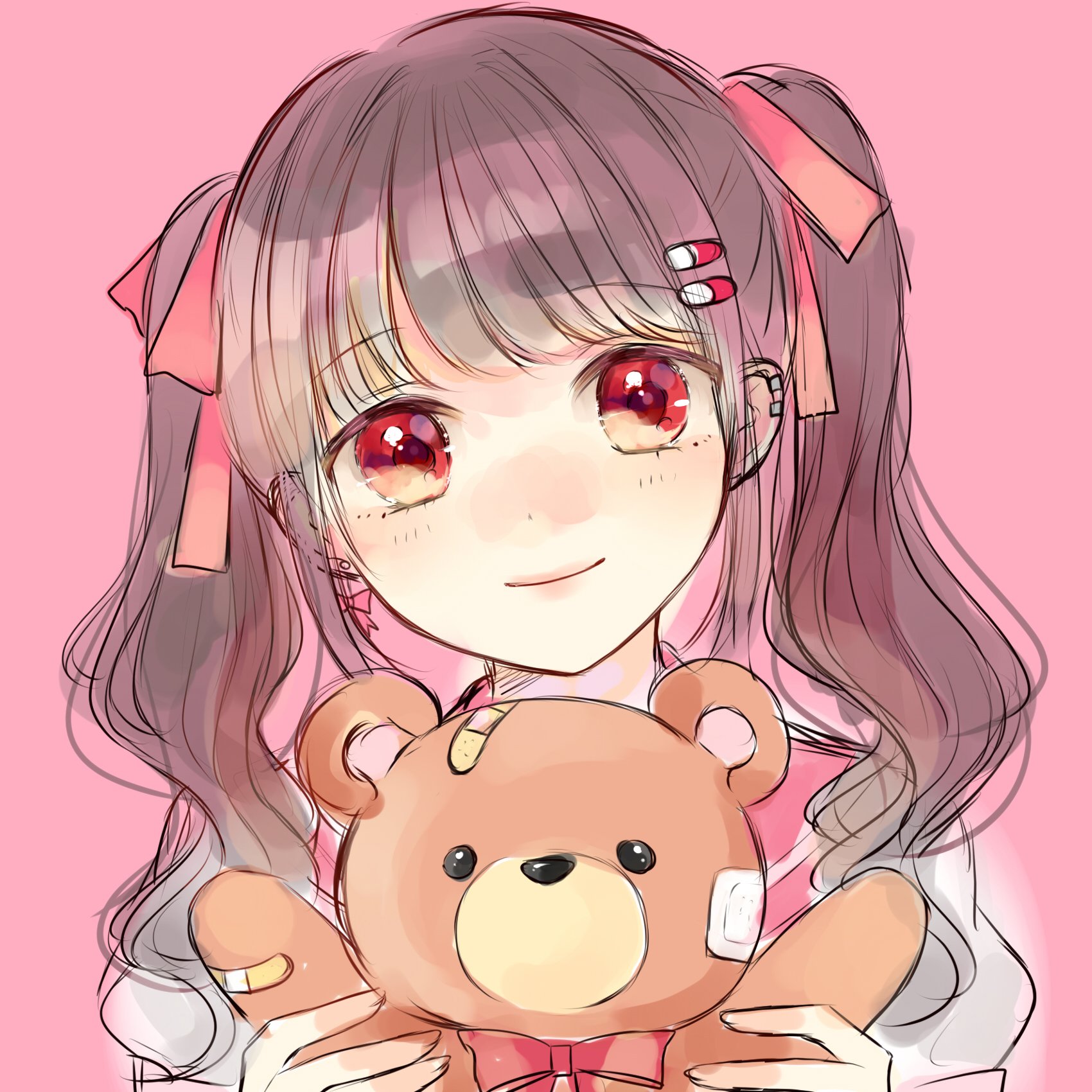 竹輪てん 病み可愛いというのを描いてみたくて もうちょい描いてまたフリーアイコンにします イラスト T Co Zx1hecztqw Twitter