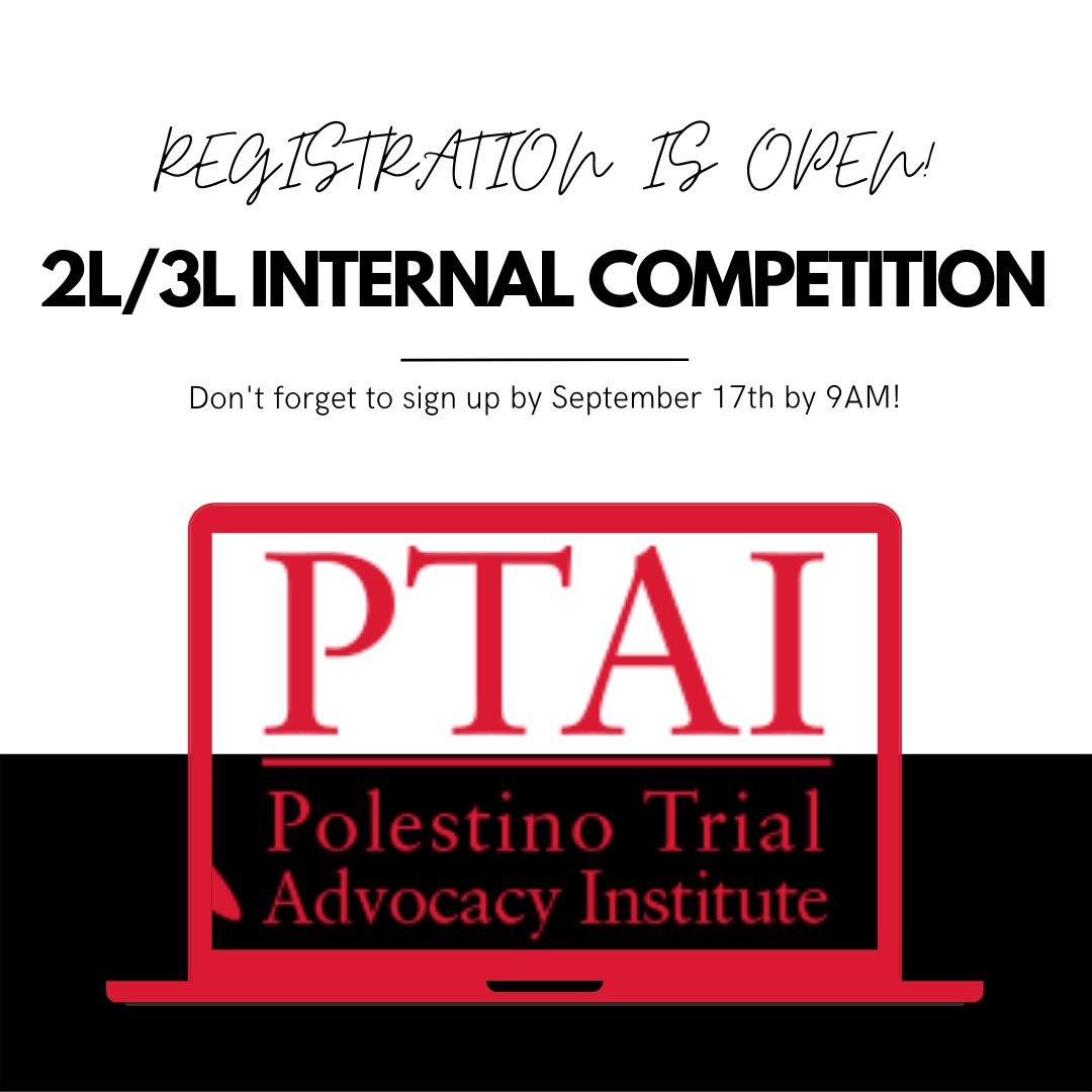 Happy Friday SJL ✨Registration is now OPEN for the Fall 2L/3L competition! Sign up by September 17th by 9AM ⚖️