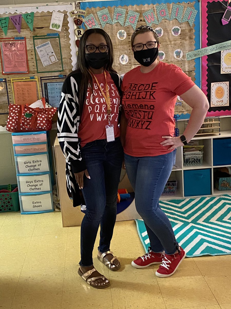 AndieSpradling's tweet photo. When it’s red day in Prek and you accidentally match your teacher bestie! #elemeno
@pleasantgrovees https://t.co/IjyC3M48Y0