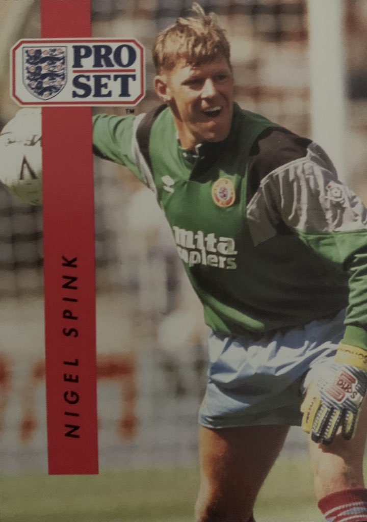 daily_set's tweet photo. Nigel played 460 games for @AVFCOfficial. In only the second of those he kept a clean sheet in winning the European Cup final. Not bad way to make your mark. He won 1 cap for @England while at Villa. Hung up his gloves at the age of 41. #ProSet #ProSetDaily #AVFC https://t.co/z3lnyRs609