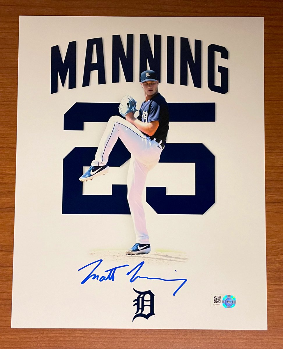 DETAuthentics's tweet photo. #Giveaway - RT &amp; FOLLOW @DETAuthentics for a chance to win:

Matt Manning Autographed Photo

One winner will be picked at random and notified by DM on 9/12/21. #DetroitRoots 

🚨 Buy Now Game-Used Baseballs from the 2021 Season (starting at $40): https://t.co/5nHRBiJDd0 https://t.co/nNxrmEUTNa