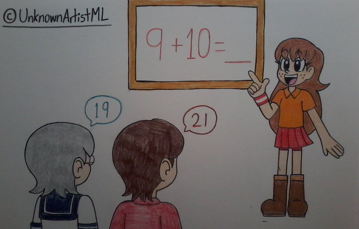 UnknownArtistML's tweet photo. Starla is teaching Alan & Ami some basic math.
Can you guess what's 9 + 10 is?
P.S. This is the only day to can retweet this art!
β€οΈ&πare appreciated!
#UnknownArtistML #OC #9plus10 #Math #nineten21 https://t.co/8i25wkHtWJ