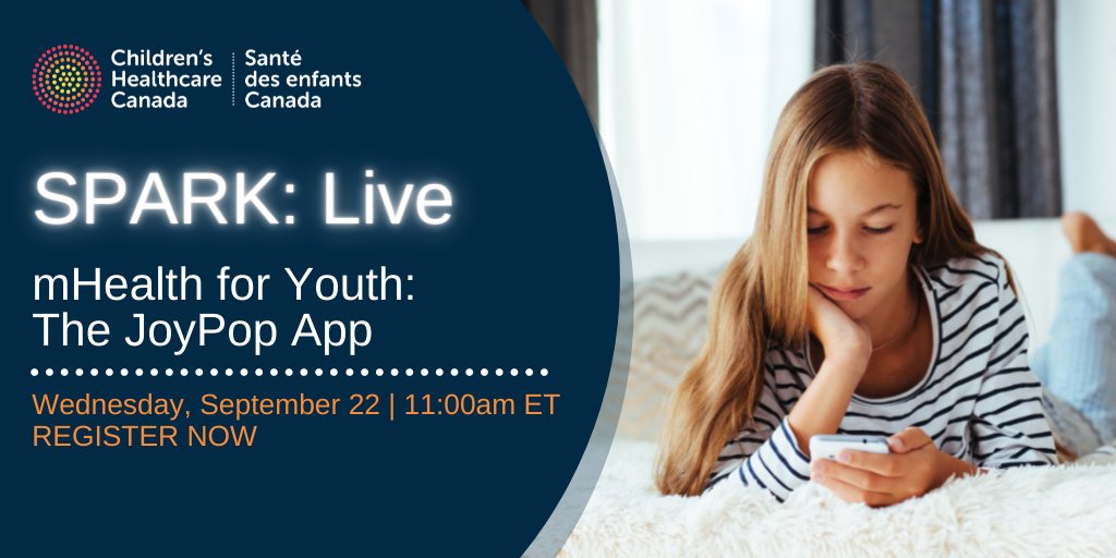 Coming up on Sept 22 - Tune in for our #SPARKLive webinar w/ <a href="/DrWekerle/">Dr.Christine Wekerle</a> and 
<a href="/AislinMushquash/">Dr. Aislin Mushquash</a> on #mHealth for youth and the <a href="/JoyPop_app/">The JoyPop App</a>. 📱

Register now: buff.ly/3hmLqRP