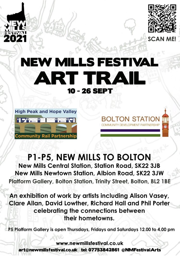 Our new exhibition at the P5 Gallery launches today! 

Open Thursday to Saturday, 12-4pm. 

Featuring work by Bolton and New Mills artists, as part of <a href="/NMFestival/">New Mills Festival</a>