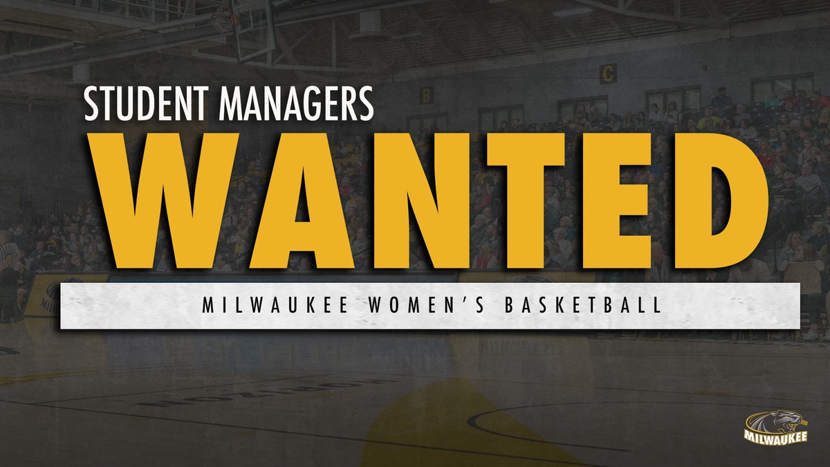 Interested in working with MKE women’s basketball? We’re looking for student managers! 

For more information, contact Angel Spencer (fspencer@uwm.edu)